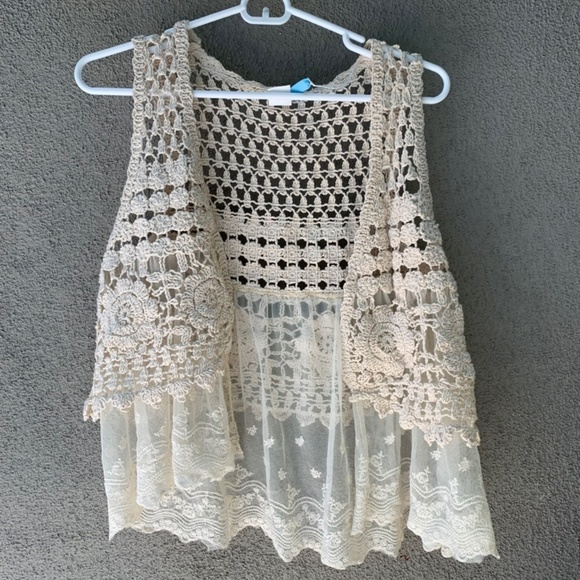 Pronto Tops - Shop Closing 2DAY Festival Lace Kimono/Vest New!